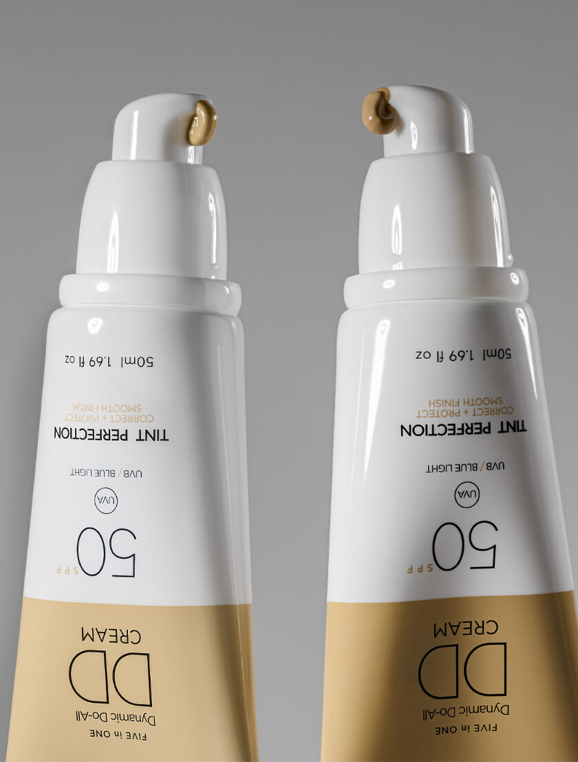 5 in 1 DD Κρέμα Προσώπου SPF50, Αντιηλιακή Προστασία UVB και Μπλε Φωτός. Διαθέσιμη σε αποχρώσεις 01 και 02 για όλες τις επιδερμίδες. Διαθέσιμο στο Eiria Cosmetics.