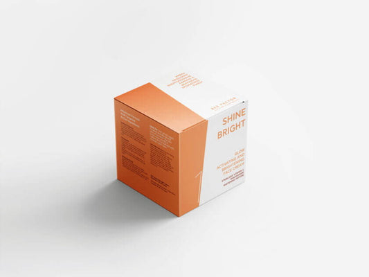 Συσκευασία της κρέμας προσώπου Shine Bright από τη Bee Factor – προϊόν ενεργοποίησης λάμψης και φωτεινότητας, διαθέσιμο στο Eiria.