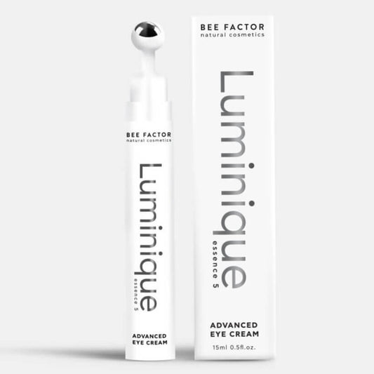 Luminique Essence 5 Advanced Eye Cream από Bee Factor – κρέμα ματιών 15ml για μείωση ρυτίδων και ενυδάτωση, διαθέσιμη στο Eiria.