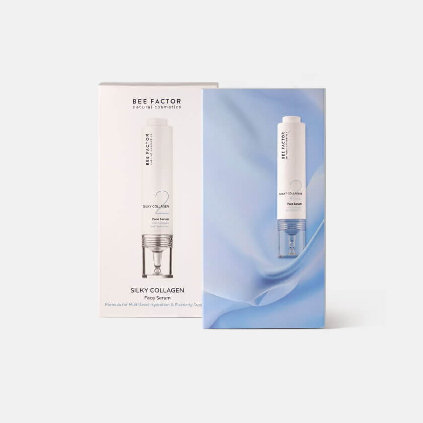 Silky Collagen Face Serum από Bee Factor – ορός ενυδάτωσης και ελαστικότητας 30ml με υαλουρονικό και κολλαγόνο, διαθέσιμο στο Eiria.