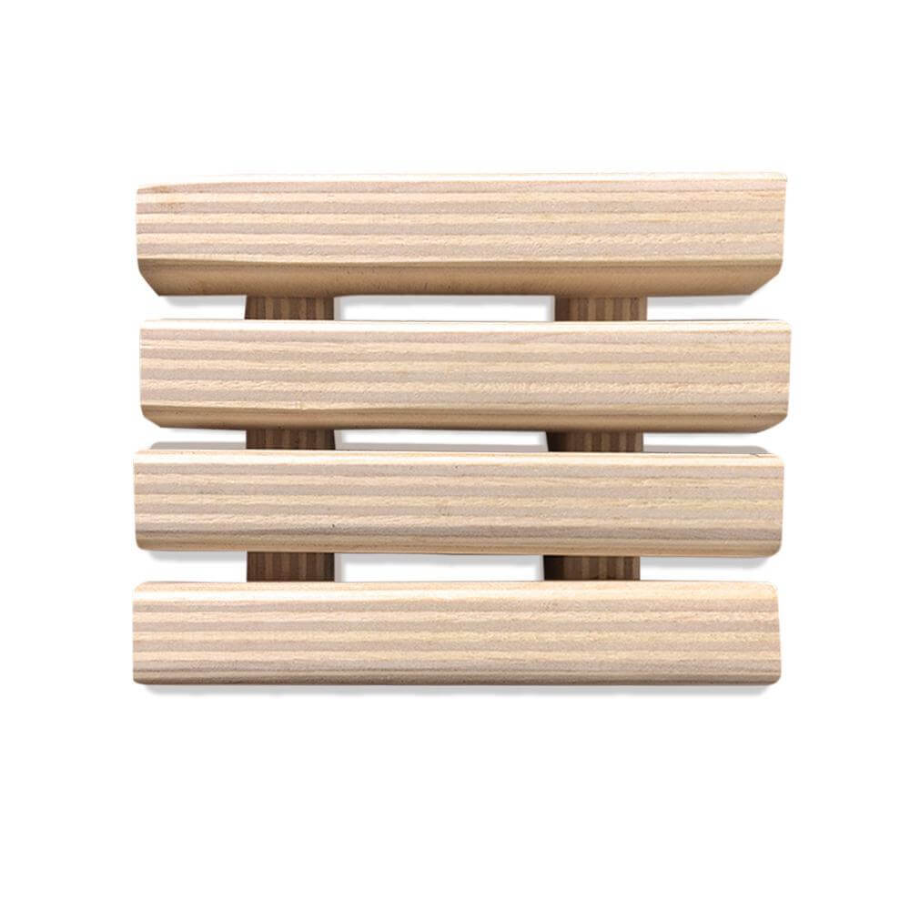 Ξύλινη βάση για σαπούνι ή σφουγγάρι μπάνιου που βοηθά στην αποστράγγιση νερού και διατηρεί το σαπούνι στεγνό