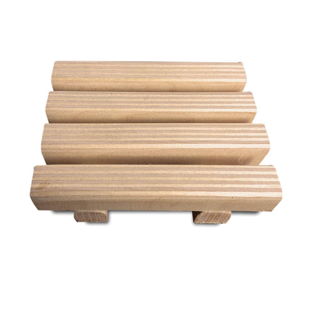 Ξύλινη βάση μπάνιου για χειροποίητα σαπούνια και σφουγγάρια με πρακτικό μινιμαλιστικό σχεδιασμό